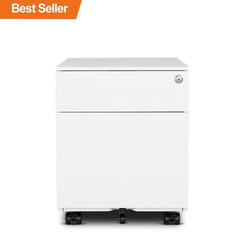2 drawer mobile pedestal-side open