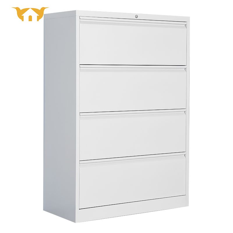 Lateral file cabinet - 4 drawers white