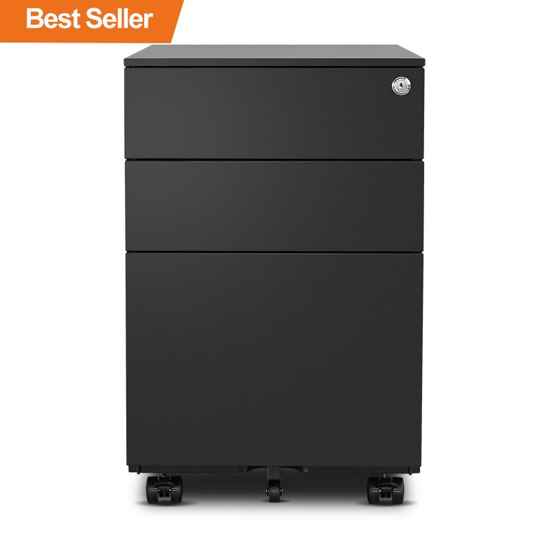 3 drawer mobile pedestal-side open