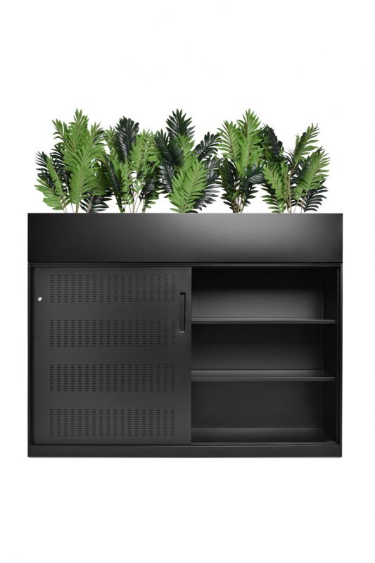 Sliding door cabinet - black