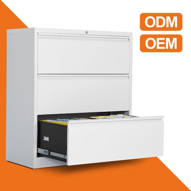 Hummingbird 3 Drawer File Cabinet with Lock, Metal Lateral Filing Cabinet Wide Office Organization Storage for Home Office