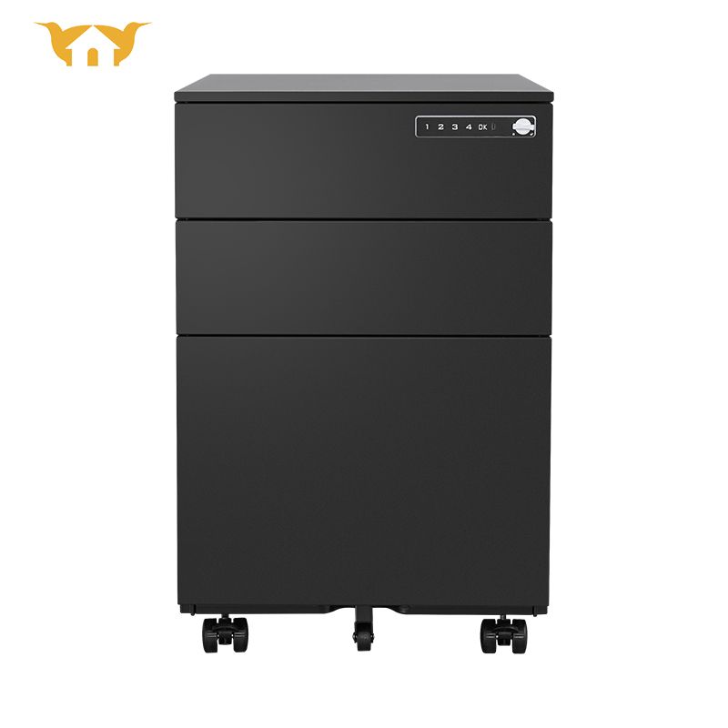 3 drawer mobile pedestal with combination lock