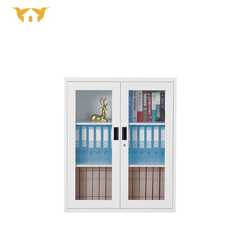 Glass door low cabinet